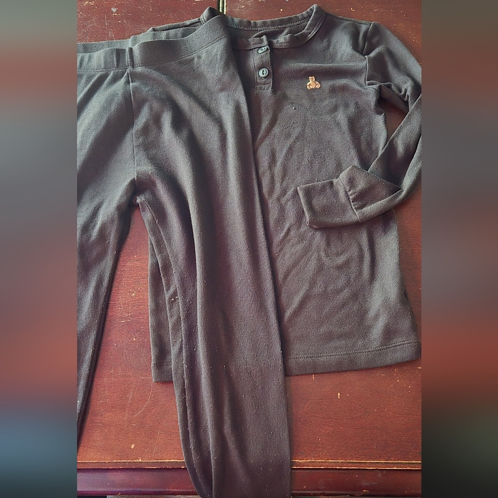 GAP Kids Black Long Sleeve PJ Set